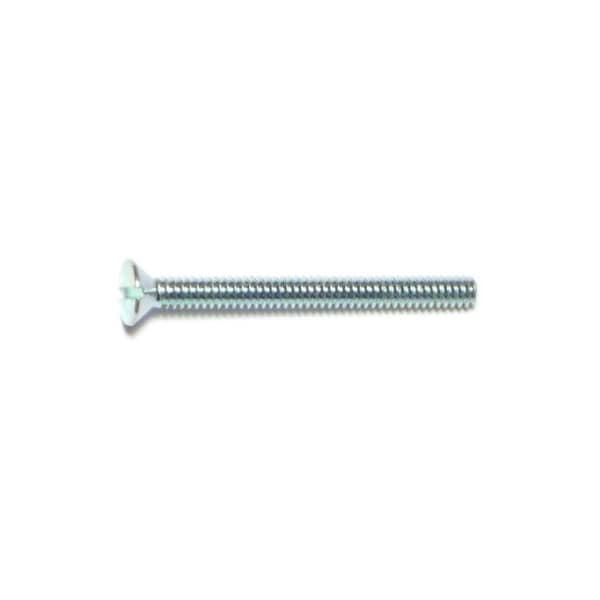 Midwest Fastener 1/8" x 1-1/2 in Slotted Flat Machine Screw, Zinc Plated Steel, 40 PK 61365 - main